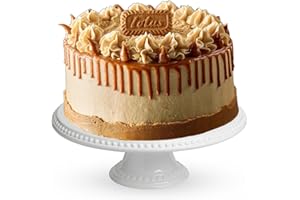 Patisserie Valerie Lotus Biscoff Cake - Fresh for Delivery - Vegan Birthday Cake - Plant-Based - Handmade in the UK - Serves 12 (6" 12 Portions)