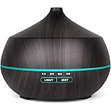 400ml Aroma Diffuser,Tenswall Ultraschall Luftbefeuchter Aromatherapie Ätherische Öle Luftbefeuchter BPA-Frei mit 7 Farben LE