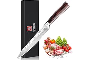 JUANSHI Couteau de chef professionnel forgé à la main, couteau à désosser, couperet à viande, cadeau de camping en plein air tranchant pour papa (20cm couteau à envie)