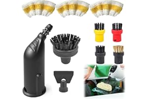 YTUGIL 10 teiliges Dampfreiniger-Zubehör kompatibel mit Kärcher SC1 SC2 SC3 SC4 SC5 SC7 CTK10 CTK20 – Dampfreiniger-Rundbürsten, Düsen, Verlängerungsrohr und Dampfmantel für effizientes Dampfreinigen