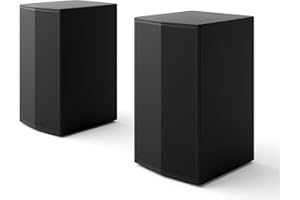 LG SPT8-S - zestaw głośników tylnych, zestaw głośników tylnych do listwy dźwiękowej, moc 100 W i 2,0 kanałów, mocny i przestrzenny dźwięk, projekt dostosowany do Twojej przestrzeni, czarny