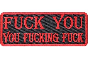 PATCHKING Biker Aufnäher Patch"Fuck you you fucking fuck" R/B