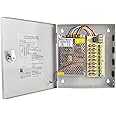 12V Power Supply Box for CCTV Camera 9 Channels Output AC 110V/220V to DC 12V 5A 60W CCTV PSU Power Distribution Box