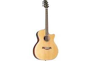 Red Hill CF-720C EQ Westerngitarre, Akustik-Gitarre mit Tonabnehmer, elektroakustische Gitarre, Grand Auditorium mit Cutaway und Natural Fichtendecke