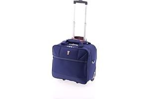BAGAGGIO Trolley - Business-Trolley - Laptop-Trolley - Pilotenkoffer - 40x36x20cm - Organizerfach, 14" Laptop-I-Pad-Fach schwarz, blau od. rot (blau)