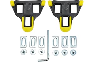 Laxzo ® Grip Cycling Cleats with Positioner Function Compatible with Shimano SM-SH10-12 SPD-SL Anti-Slip TPU Surface Bicycle Cleat MTB Cycling Shoes