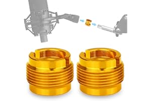 2 PCS Boom Arm Adapter - Mic Stand Screw Adapter 5/8" Male to 3/8" Female Screw Thread Adapter for Microphone Stand, Shock Mount by YOUSHARES