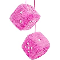 2 Dés En Peluche Rétro à Suspendre Dans La Voiture - Déco Mignonne Pour Rétroviseur, Maison, Bureau