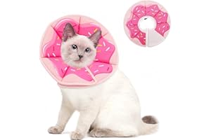 BRTNUP Halskrause Katze Weich,Einstellbarer Halskrause Katzen Kragen für Nach Operation,Wiederherstellung Halsband Kragen Cone,Schützendes Verstellbares Haustier Kegelhalsband für Kleine Hunde und Katzen