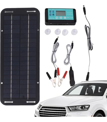 Caricabatterie Solare Auto 3W 12V - Pannello Portatile Impermeabile Per Auto Moto Barca - Mantenitore - Foto 6