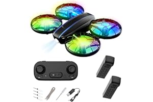 FORESTDREAM RC Drohne für Kinder und Anfänger, kleiner RC Quadcopter mit Lichtern und 3D Flip, Propeller Full Protect, einfach zu fliegen Spielzeug Drohne für Kinder Jungen und Mädchen Geschenk (Schwarz)