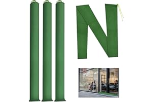 XAZTR 4 Pcs Long Canvas Sandbags Thickened Flood Water Barrier Sand Bags with Elastic Band Reusable Flood Water Barrier Rain Wind Flood Barrier Tube Sandbags for Door Window Flood Control - 7FT×7.5inch