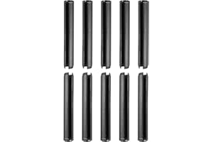 DTGN 6x40mm(DxL) Pasadores de Resorte Ranurados - 30 Piezas - para Hogar Máquina Sujetador - Ranurado Resorte Pasador de 65Mn Pasador Tensión Divididos - Negro