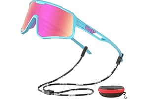 DUKZURA Cycling Glasses for Men Women Youth Polarized Sports Sunglasses UV400 Protection TR90 Superlight Frame Glasses for Cycling Running Fishing Baseball Hiking Sunglasses