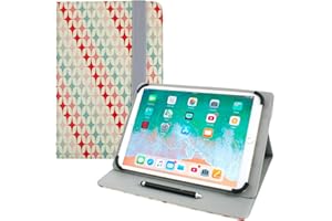 Emartbuy Universal 10-11.5 Inch Pink Stars Multi Angle Folio Wallet Case Cover With Card Slots and Stylus Pen Compatible With Selected Devices Listed Below