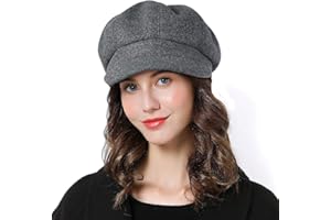 Superora Donne Berretto Newsboy Cappello Baker Berretto Piatto con Visiera Cappelli Lana Autunno Primavera Inverno