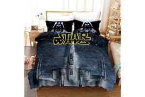 GDGM - Juego de cama para niños (funda nórdica de 135 x 200 cm, funda de almohada de 75 x 50 cm, cierre de cremallera), diseño de Star Wars, c, 135x200cm-2pcs