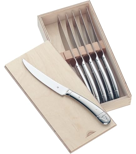 Roslé Steak Cutlery Set - 4-Piece Steak Knives & Forks In Wooden Box