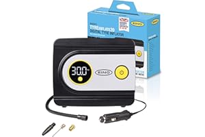 RING TYREINFLATE 20 Digital Tyre Inflator Air Compressor with Three Adaptors - Measures in PSI, BAR and kPA