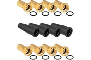 HB-DIGITAL Zestaw akcesoriów do SAT 4 x tulejki gumowe i 8 x wtyczka F kabel koncentryczny wtyczka F