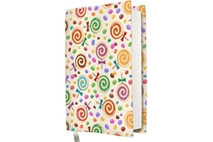 KAPAX Book Sleeve Cover - Hard Books Cover for Paperback, Washable Fabric, Book Protector- Padded, Tablet Pc Case Cover for Adult (Lollipop, M)