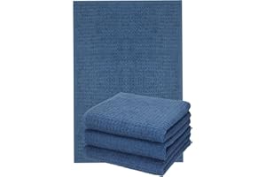 ‎BETZ Betz 4er Set Küchentücher Geschirrtücher Küchentuch Größe 40 x 66 cm 100% Baumwolle Farben: blau