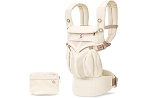 Ergobaby Porte-Bébé Ergonomique Omni Classic Mesh Tout-En-Un Multifonction Dorsale et Ventral, Luminous Ivory