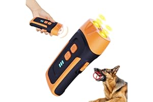 HENESE Anti Aboiement Chien Ultrason Puissant,LED Répulsif pour Chiens Ultrasonique,Dispositif Anti-Aboiement avec 20-30KHZ fréquences réglables,Adapté aux Chiens de Petite,Moyenne et Grande Taille