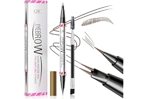 YILLTOY 1 Stück Augenbrauenstift Wasserfest, 2-in-1 Dual-Ended Microblading Augenbrauenstift, Wischfest Eyebrow Pencil Kann Leicht Natürliche Augenbrauenfarbe (02# Braun)
