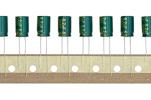 HUABAN 50 pezzi 400V 8.2UF 8x12mm Condensatore elettrolitico in alluminio plug-in ad Alta Frequenza LOWESR con manicotto verde 400 Volt 8.2 UF