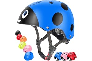 UNIQUEFIT Casque pour Enfants Casque Confortable réglable de sécurité pour garçons et Filles pour Rouleau, Scooter, Planche à roulettes, vélo (3-8 Ans)