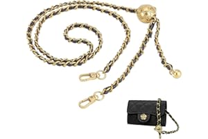 JOZMMZEOOA 120CM Chaine Sac a Main,Cuir Métallisé Chaine Sac a Main Sangle pour Sac Sangle Sac Réglable Longueur 50-120CM Bandoulière pour Sac Bandouliere,pour Sacs Assortis (Or)