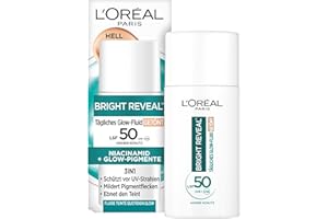 ‎L'OREAL PARIS L'Oréal codzienny krem UV Glow-Fluid LSF 50, niacynamid + pigmenty świecące, kolor: jasny, jasny reveal, 1 x 50 ml