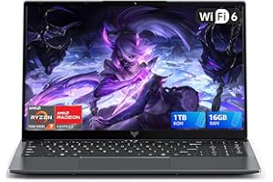 ACEMAGIC 2026 Ordinateur Portable Gaming 16 Go RAM 1 TB SSD 15.6" Gaming Laptop Ryzen 7 5825U (8 C/16T, Jusqu'à 4,5GHz) DDR4,WiFi 6,3*USB 3.2, BT5.2,HDMI,Type-C,Pc Portable Gamer