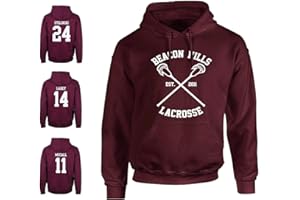LA MAGLIERIA Felpa Stilinski 24 - Dall'Italia!! No Cina! Felpa Cappuccio Bordeaux Beacon Hills Lacrosse - Alta QUALITA'!!! Bambina Donna Ragazzo Ragazza