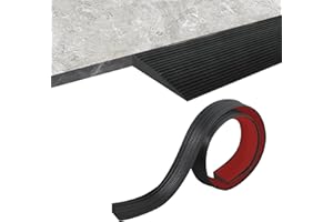 MEYUXG Rampa de Umbral de Puerta, Rampa para Robots Aspiradores, Rampas para Silla de Ruedas, Rampa de Goma Autoadhesiva para Silla de Ruedas, Cochecito, Andador o Scooter Eléctrico (Negro, 90x8x2,5cm)