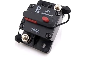 parts PTT 140 Amp 12V- 48V DC Disjoncteur de Puissance commutable de Batterie Thermique résistant à l'eau avec réinitialisation Manuelle pour Marin RV Caravan Pièces du système Solaire