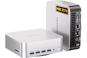 GEEKOM AI Mini PC A9 Max z AMD Ryzen AI 9 HX 370 (12C/24T, do 5,1 GHz), 32 GB DDR5+ 2TB SSD, 2.5G Dual-LAN mini komputer Windows 11 Pro z 2 × USB4|HDMI2.1|Wi‑Fi 7&BT 5.4 do wszystkich zastosowań
