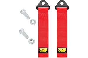 BAJIUXHFEI 2 Stück Hochfestes Abschleppseil, Abschleppschlaufe Universal, Abschleppseil für Rennwagen, Nylon Abschleppseile, für Vordere und Hintere Stoßstange, Universal Racing Abschleppseil (Rot)