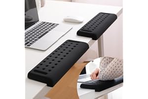 DAHOON HOLLY 2 x podkładka pod biurko w kształcie litery L, wygodna podkładka pod stół lub biurko, antypoślizgowa, wyściółka z pianki memory (30 x 10 cm)