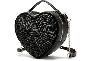 lola mae Heart Shape Satchel Crossbody Purse for women Zip Around Shoulder Bag