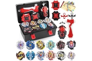 TuKIIE Kinder Spielzeug Kreisel Battle Set, Kampfkreisel Set für Kinder 12 Burst Kreisel 3 Launchers Arena Combat Game, Geschenk für Jungen Mädchen ab 6 7 8 9 10-12 Jahre