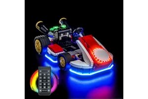 LocoLee Licht Set Kompatibel mit Lego 72037 Mario Kart – Mario & Standard Kart(Kein Lego-Set), Dekorative Beleuchtung Set Compatible with Lego Mario Kart: Mario & Standard-Kart