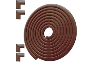 DEKUKAR Set di Paraspigoli di Sicurezza per Bambini, 2,3 M Paraspigoli + 4 Paraspigoli in Schiuma per Bambini, Mobili Paraurti Protezioni per Bordi per Caminetto