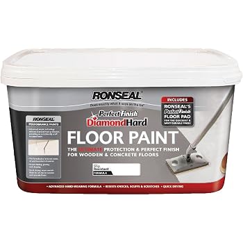Ronseal DHFPWH25L 2.5L Diamond Hard Floor Paint - White: Amazon.co.uk ...