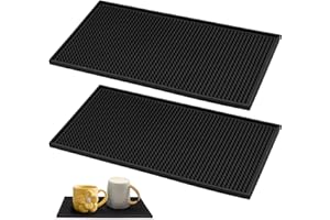 XIANGLONGY 2PCS Tappetino Bar in Gomma, Tappetino Barman 30X15cm, Bar Mat Antiscivolo, Adatto per Bar, Caffetteria, Ristorante, Cucina, Club, Ufficio