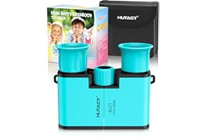 HUTACT Prismáticos para Niños y Adultos, Prismáticos Impermeables de 8 x 21 Pulgadas, para Aventuras al Aire Libre, Observación de Aves, Viajes y Camping, Verde