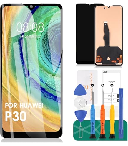 Kit Vitre Arrière Avec Lentille Caméra Pour Huawei P30 Pro - Inclut Adhésif Et Support, Neuf