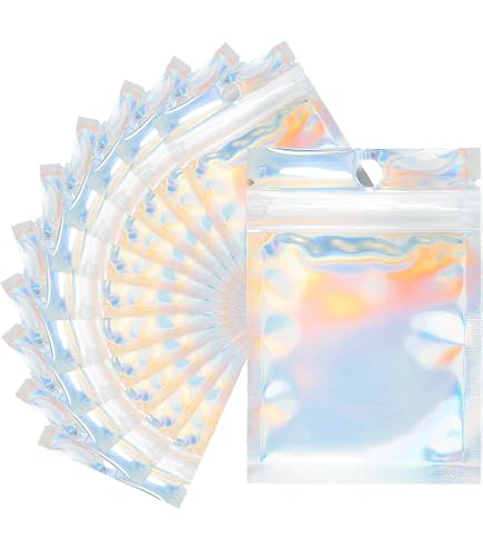 80 Wiederverschließbare Alu-Beutel 10x15 Cm – Holografisch, Luftdicht Für Lebensmittel & Kleinteile