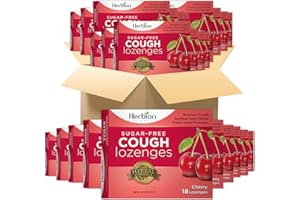 Herbion Naturals Zuckerfreie Hustenbonbons mit natürlichem Kirschgeschmack, 18 Lutschtabletten (48er Pack)